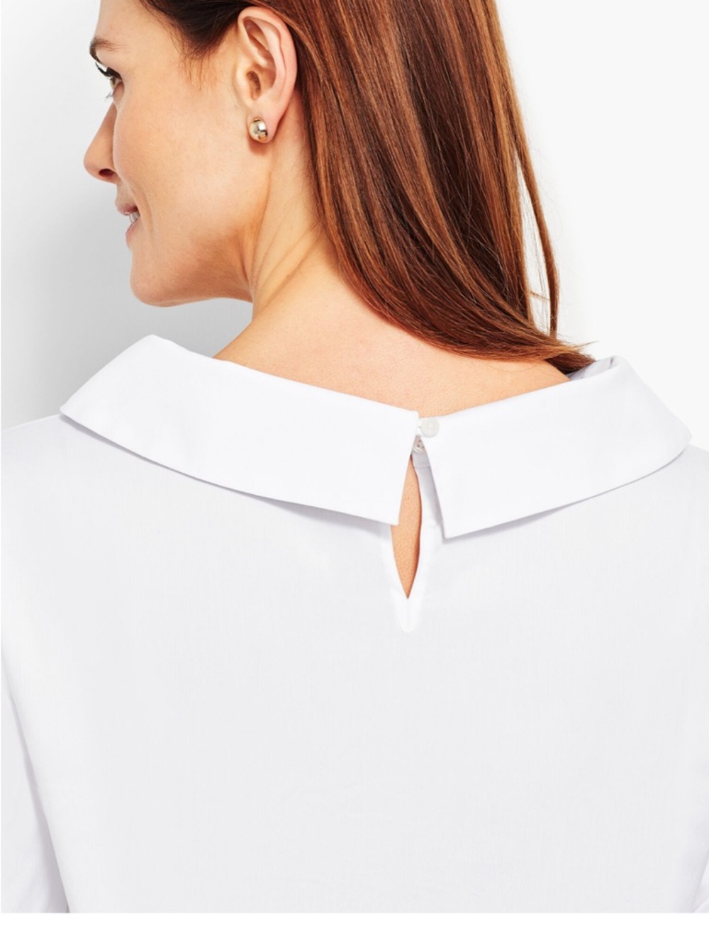 Sabrina Talbots White Collared Blouse